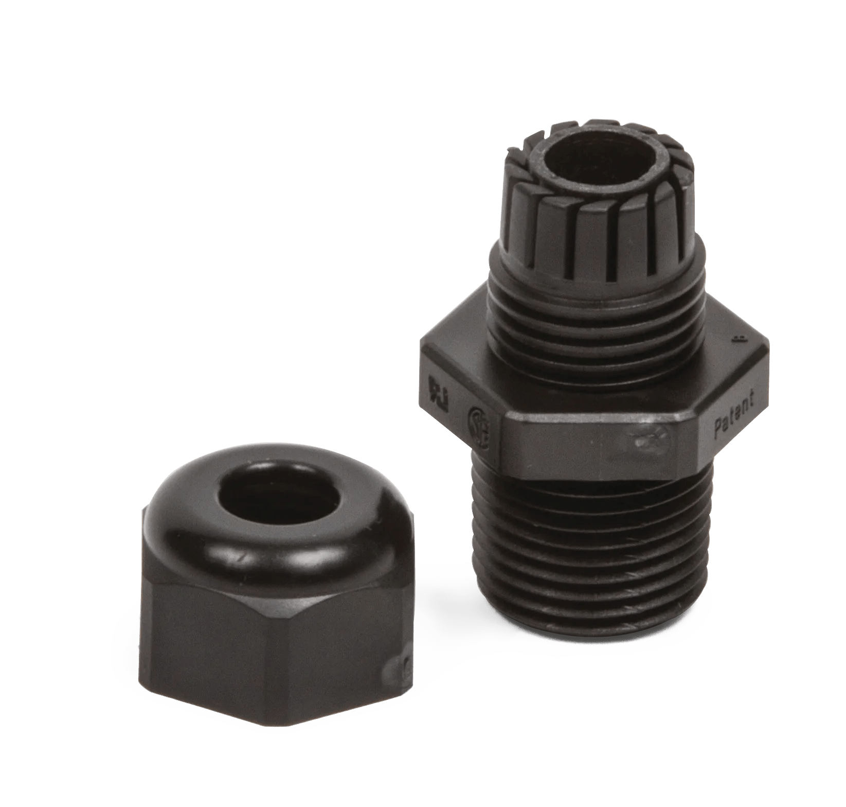 3/8" NPT Nylon Liquid Tight Strain Relieve Dome Nut - 5 Pack
