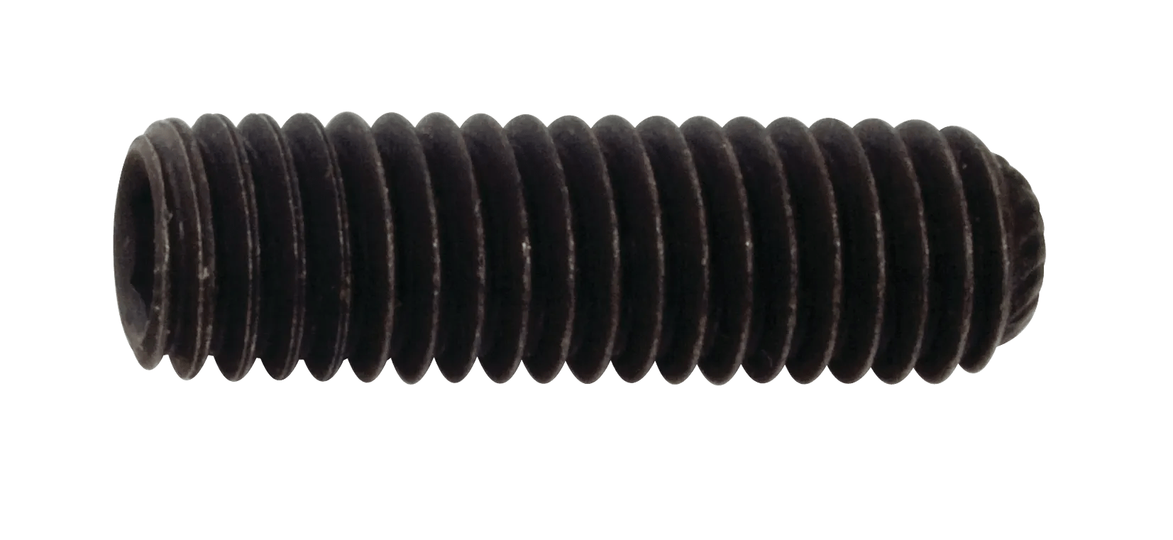 #8-32 x 1/4" Black Oil Dipped (USS) Knurled Point Socket Set Screw - 50 Pack