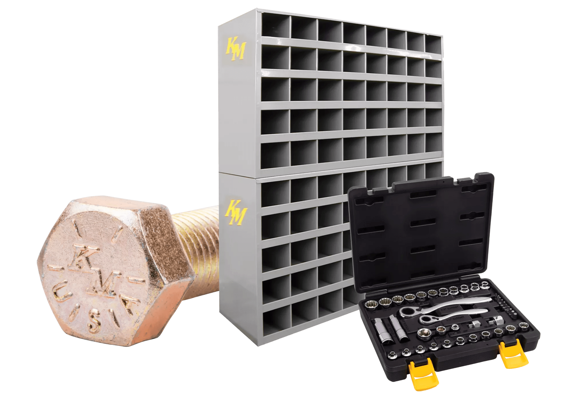 Grade 8 Hex Head Cap Screw Assortment with Pass-Thru Socket Set Bundle