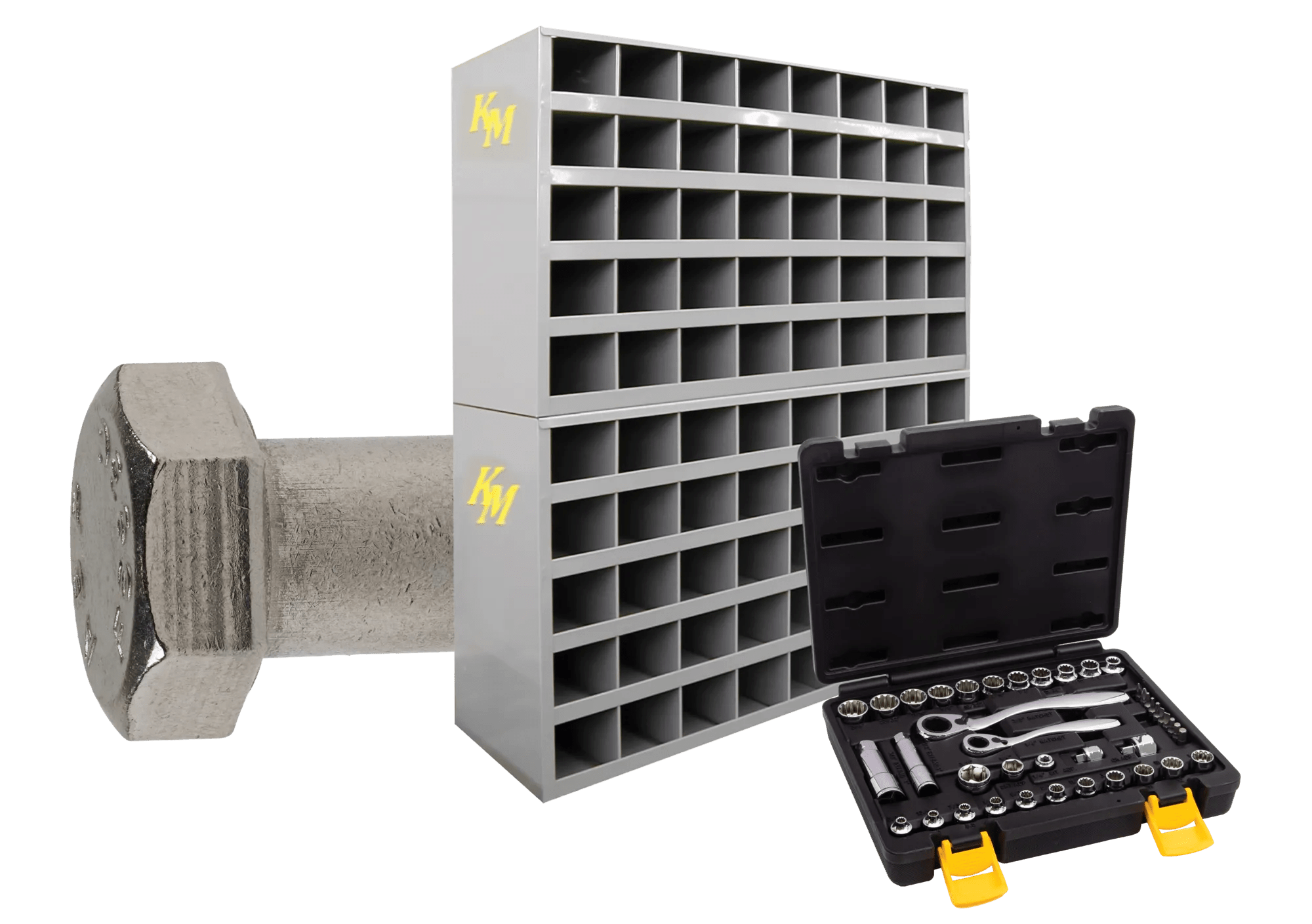 18-8 Stainless Steel Hex Head Cap Screw Assortment with Pass-Thru Socket Set Bundle