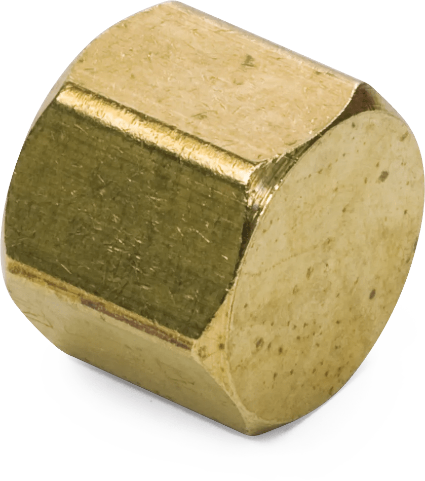 1/8" Brass Pipe Cap - 10 Pack