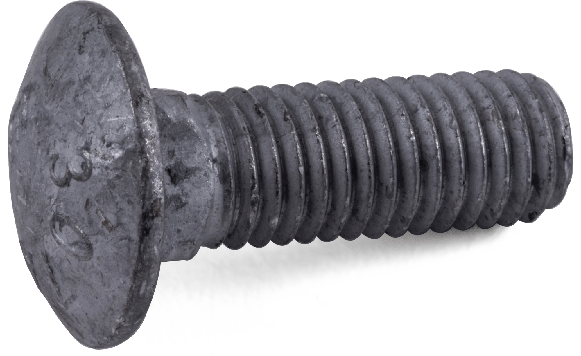 1/4"-20 x 3" Grade 2 (USS) Galvanized Carriage Bolt - 50 Pack
