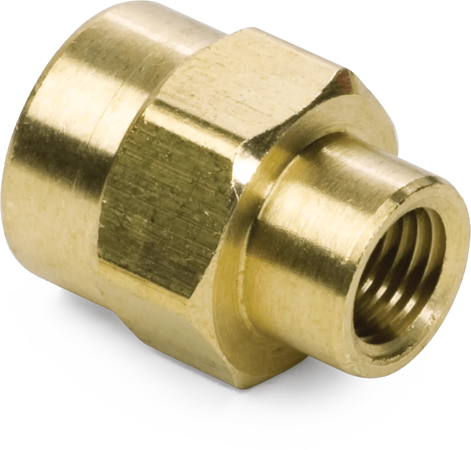 3/8" x 1/4" Brass Pipe Reducing Coupling - 5 Pack