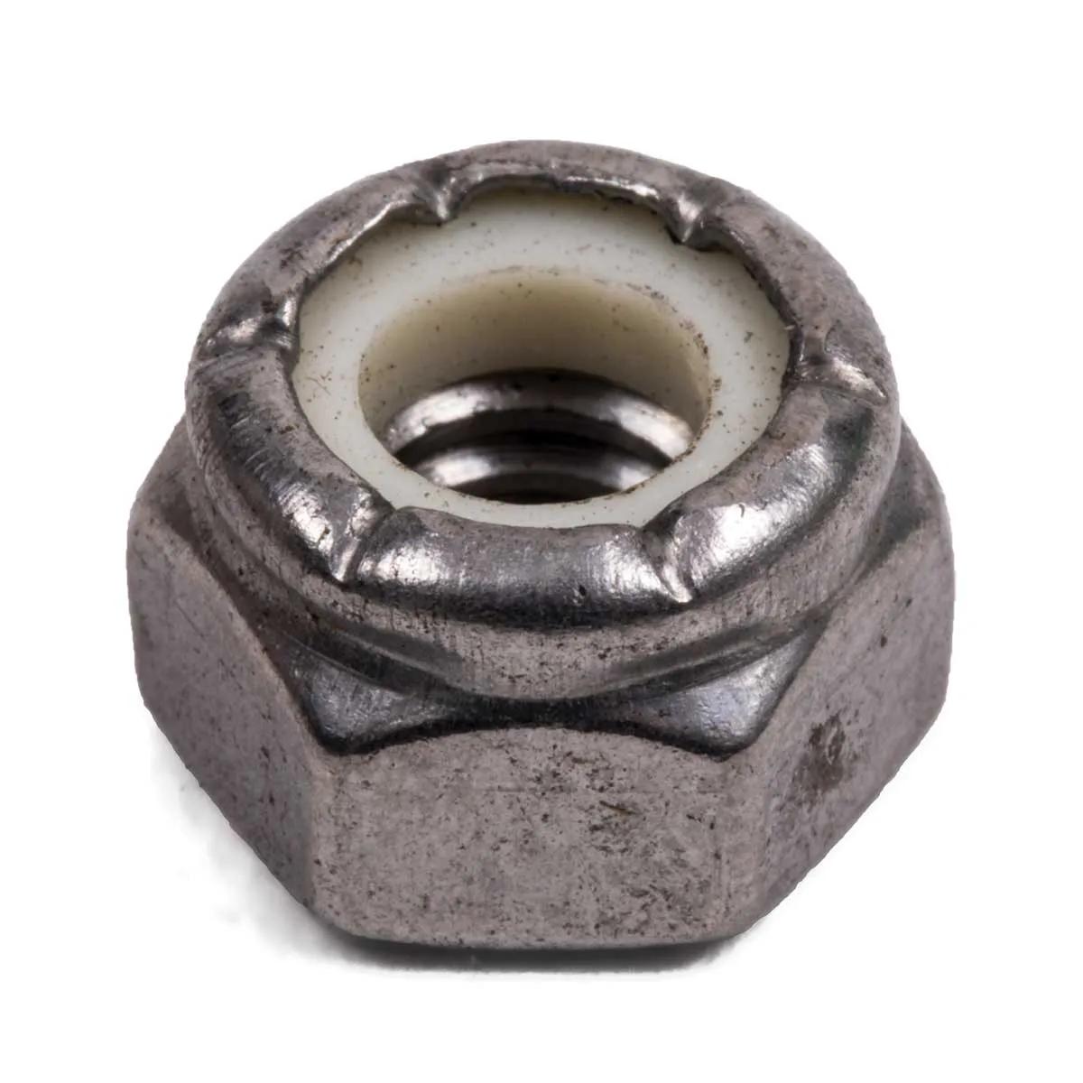 1/4"-20 18-8 Stainless Steel (USS) Waxed Anti-Galling Locknuts - 50 Pack
