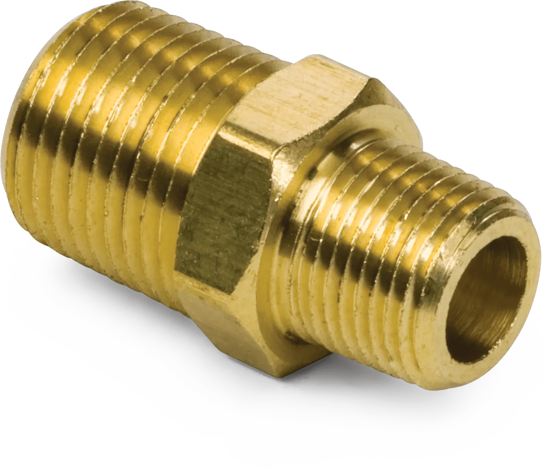 1/4" x 1/4" Brass Pipe Hex Nipple