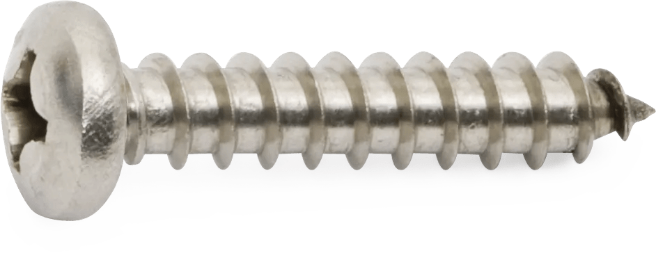 #12 x 3/4" 18-8 Stainless Steel Phillips Pan Head Sheet Metal Screw - 50 Pack