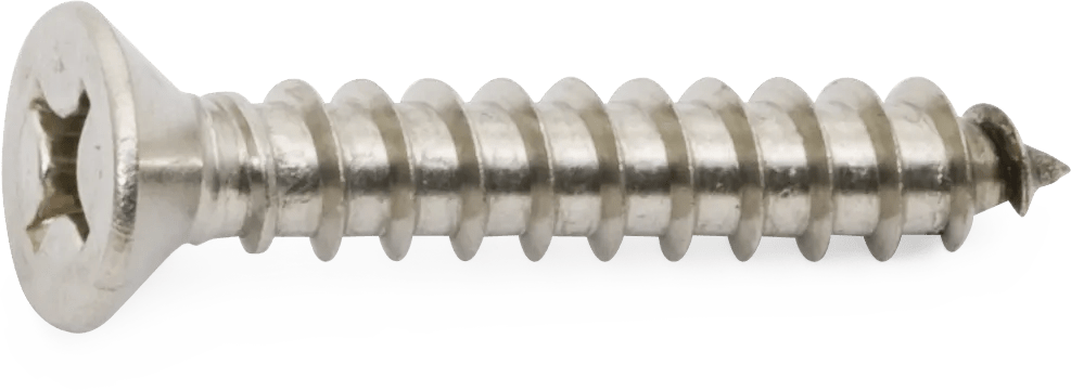 #8 x 1" 316 Stainless Steel Phillips Flat Head Sheet Metal Screw - 50 Pack