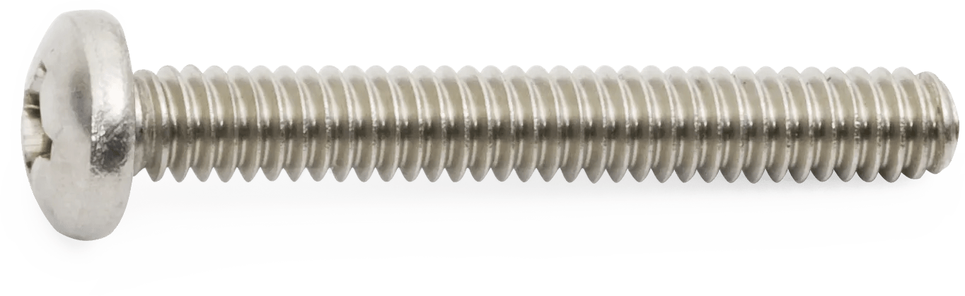1/4"-20 x 1-1/2" 316 Stainless Steel Phillips Pan Head Machine Screw - 15 Pack