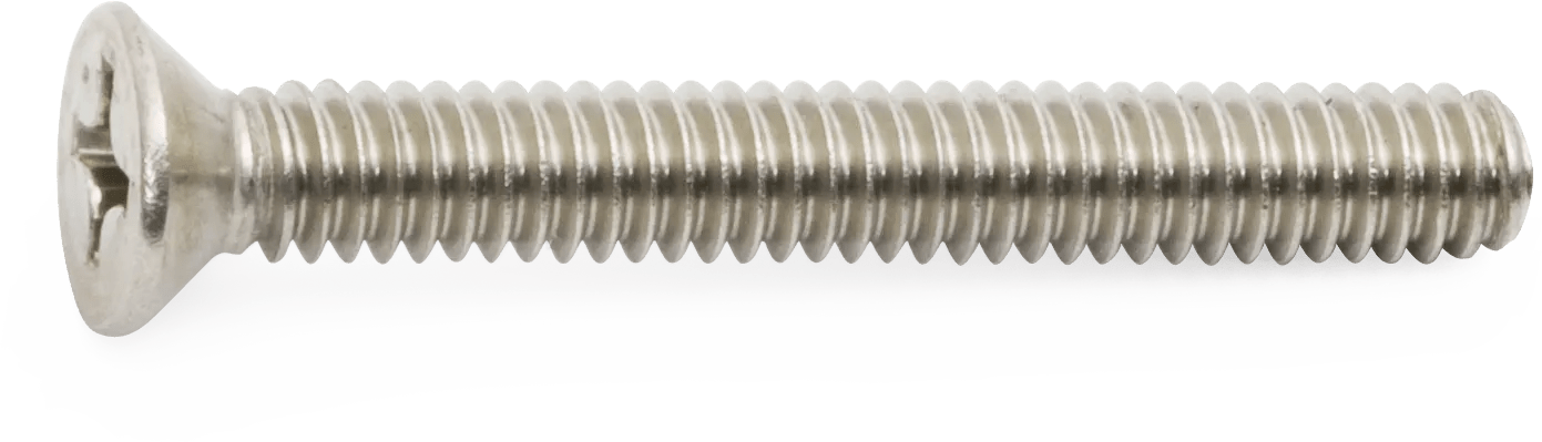 #10-24 x 1/2" 316 Stainless Steel Phillips Flat Head Machine Screw - 50 Pack