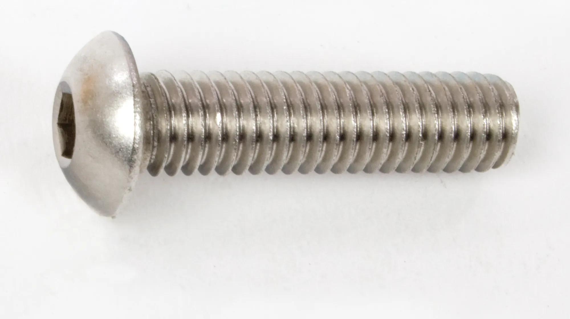 #6-32 x 5/8" 18-8 Stainless Steel (USS) Button Socket Head Cap Screw - 50 Pack