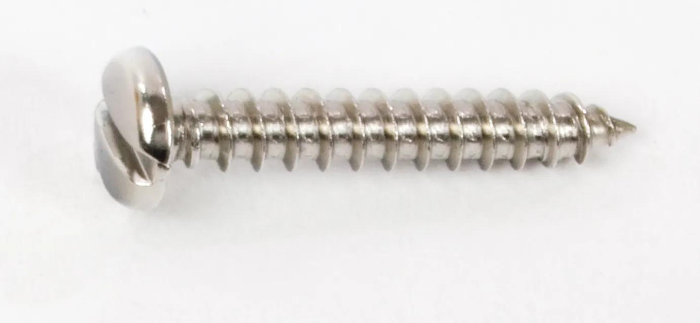 #10 x 3/4" Type A 18-8 Stainless Steel Slotted Pan Head Sheet Metal Screw - 50 Pack