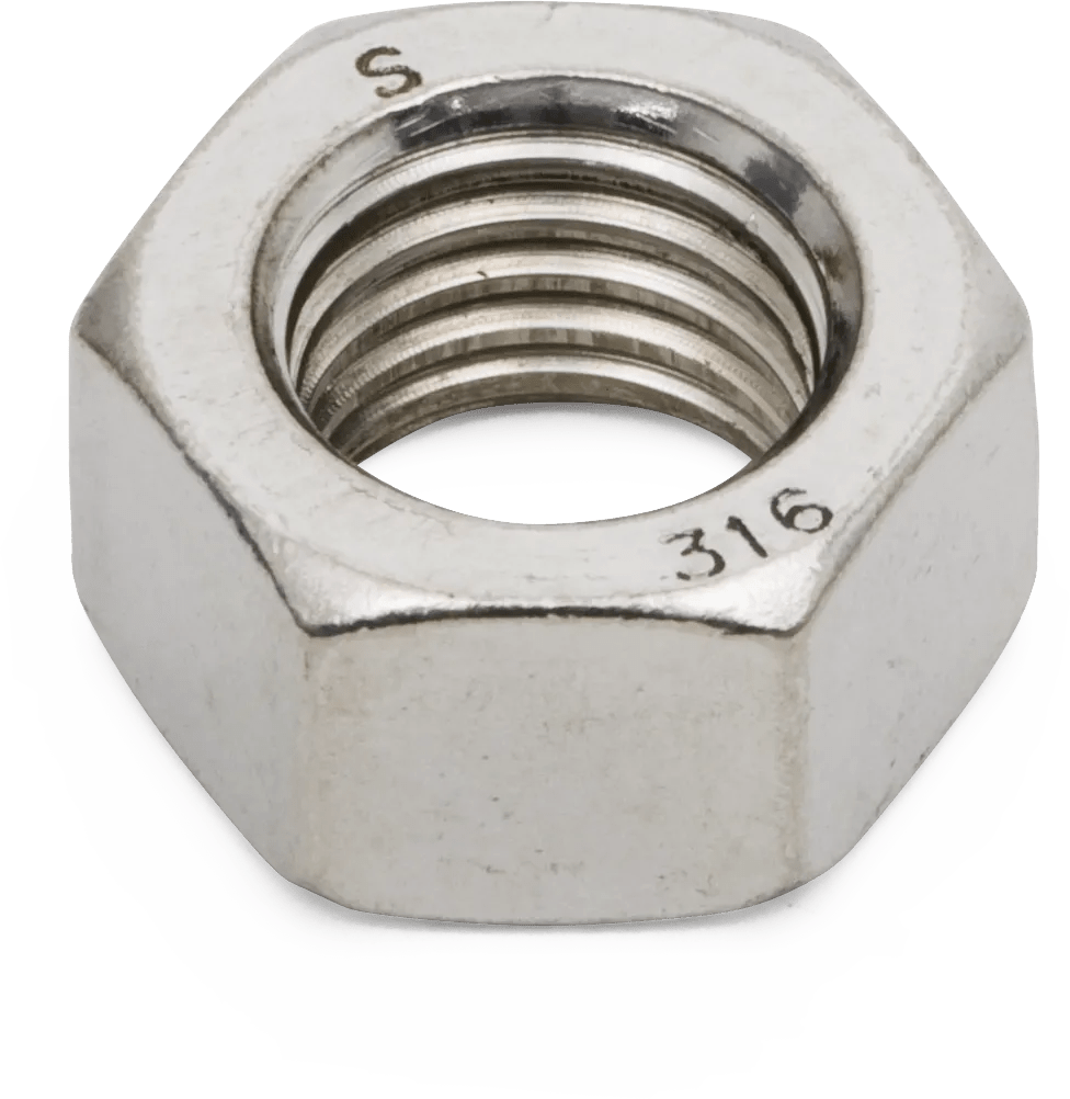 #10-32 316 Stainless Steel (SAE) Hex Nut - 100 Pack