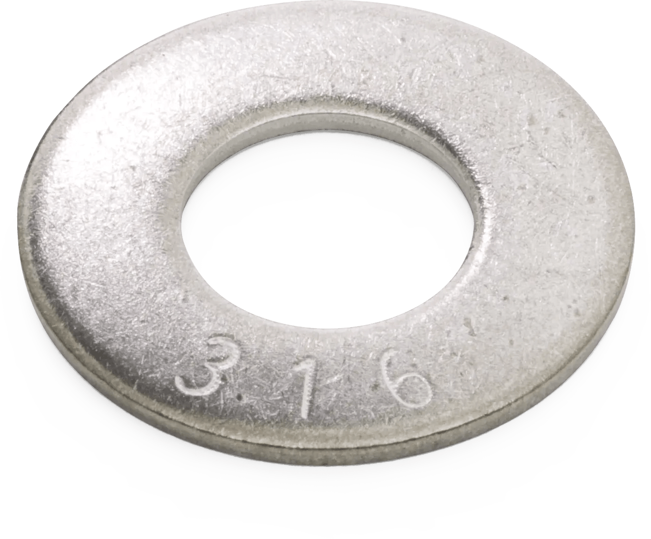 5/16" 316 Stainless Steel Flat Washer - 50 Pack