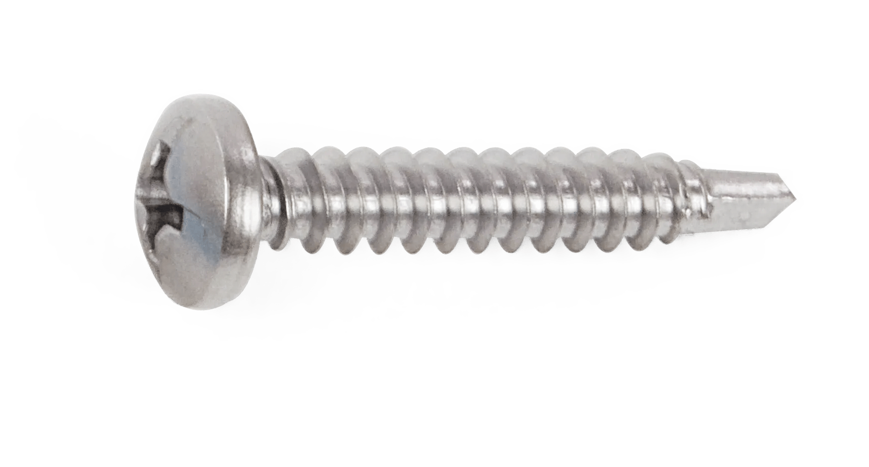 #8 x 5/8" 410 Stainless Steel Phillips Pan Head Self-Drilling Screw - 50 Pack