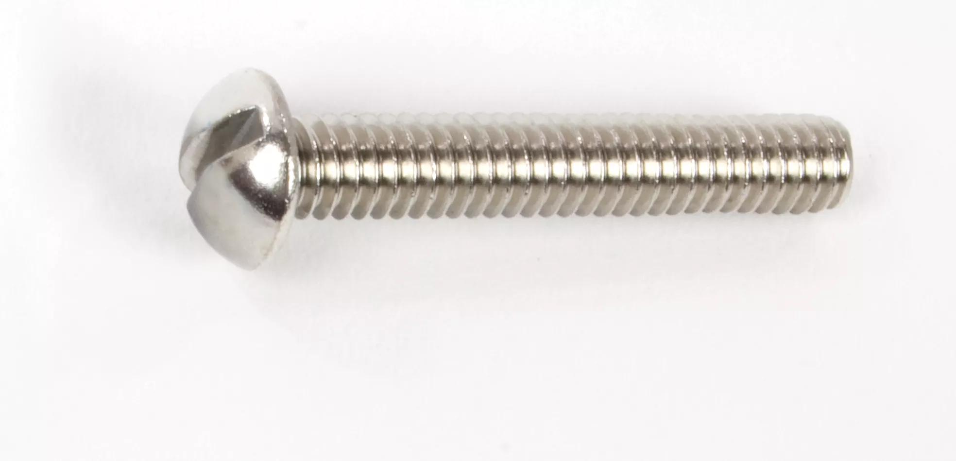 #8-32 x 3/8" 18-8 Stainless Steel Slotted Round Head Machine Screw