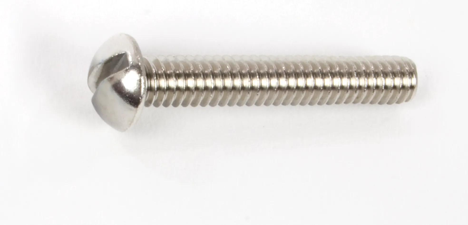 #10-24 x 3/4" 18-8 Stainless Steel Slotted Round Head Machine Screw