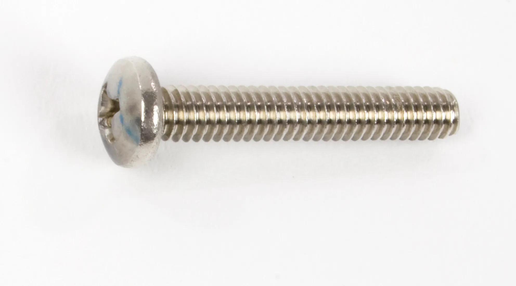 #10-24 x 1/4" 18-8 Stainless Steel Phillips Pan Head Machine Screw