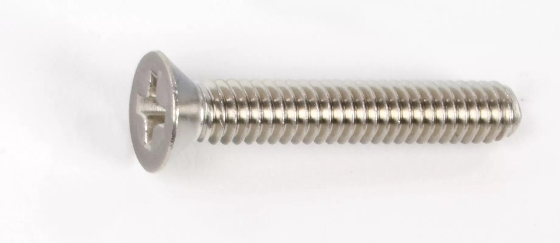 #10-32 x 1-1/4" 18-8 Stainless Steel Phillips Flat Head Machine Screw
