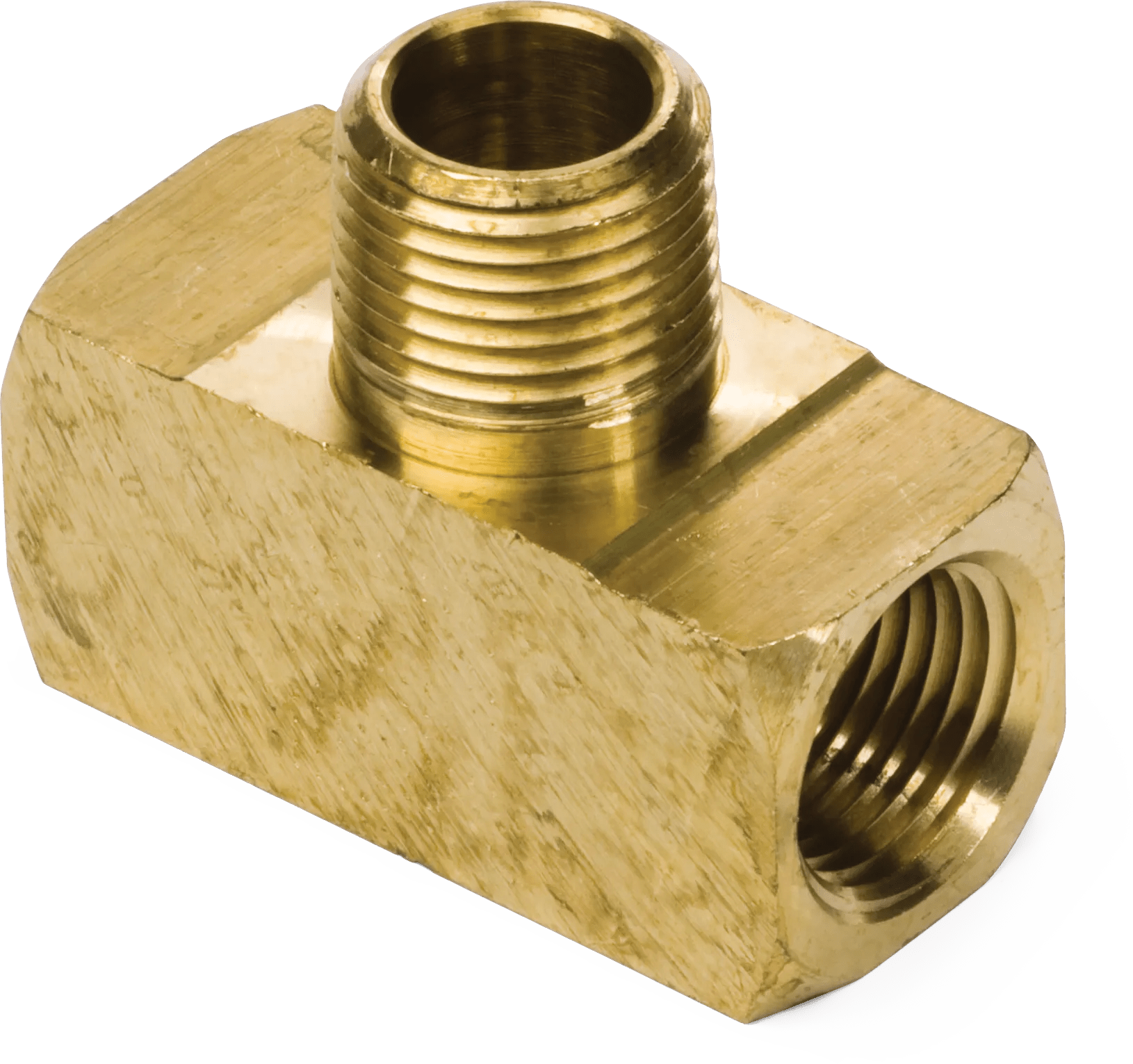 1/4" x 1/4" Brass Pipe Branch Tee