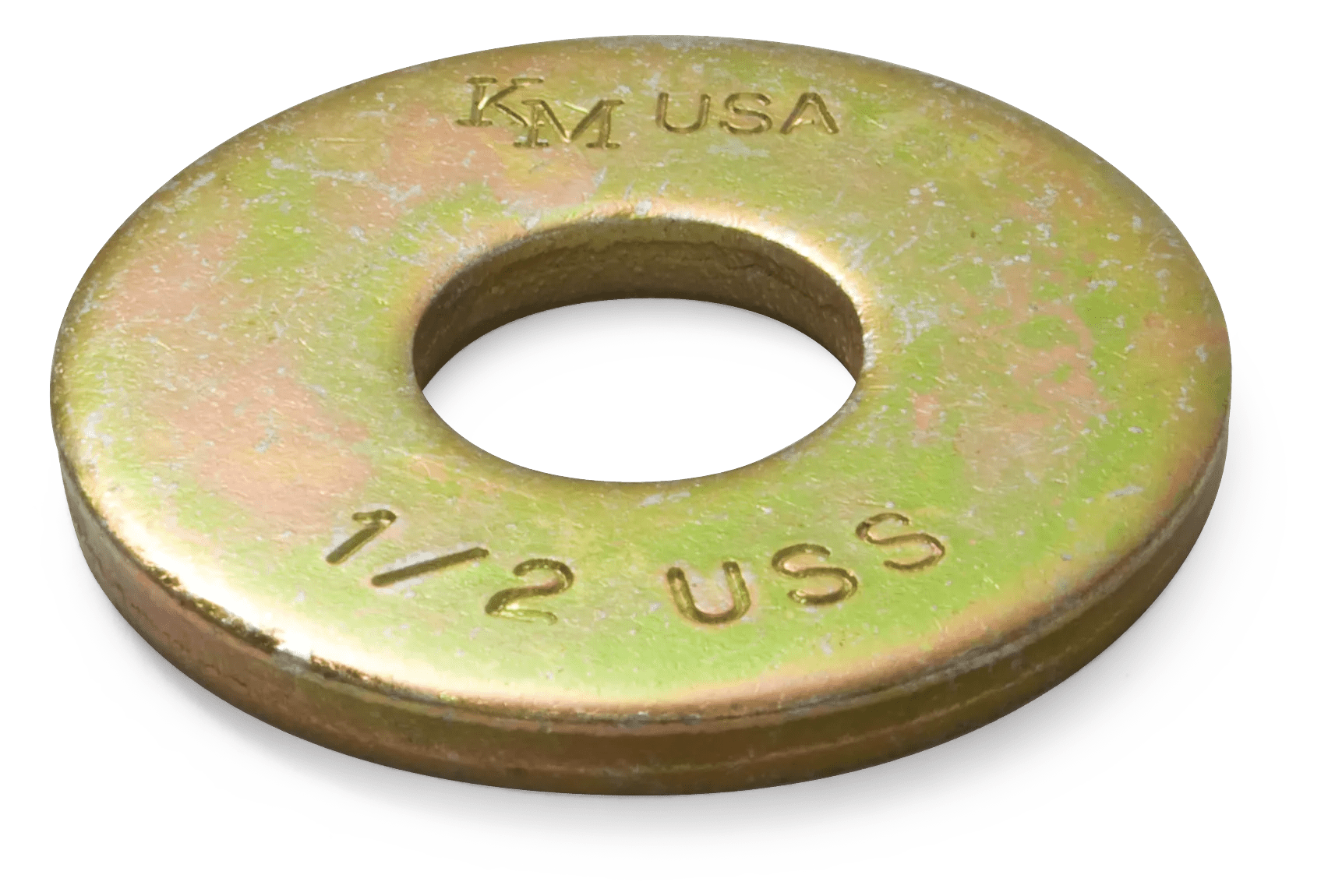 5/16" Grade 8 (USS) Yellow Zinc Alloy Steel Flat Washer - 100 Pack