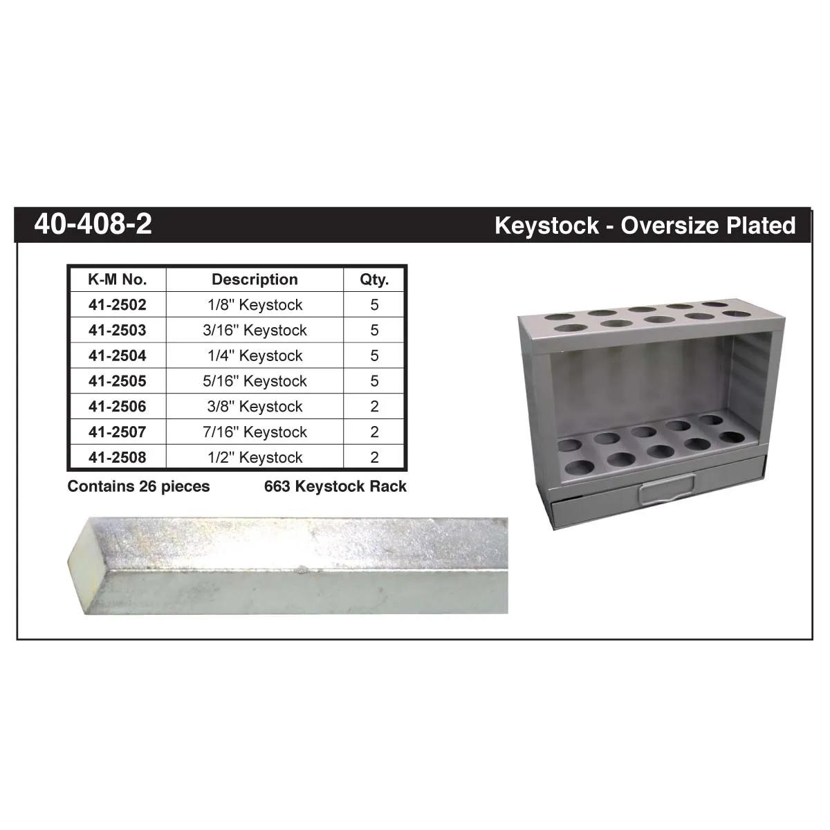 Square Oversized Key Stock Assortment (1/8" - 1/2")