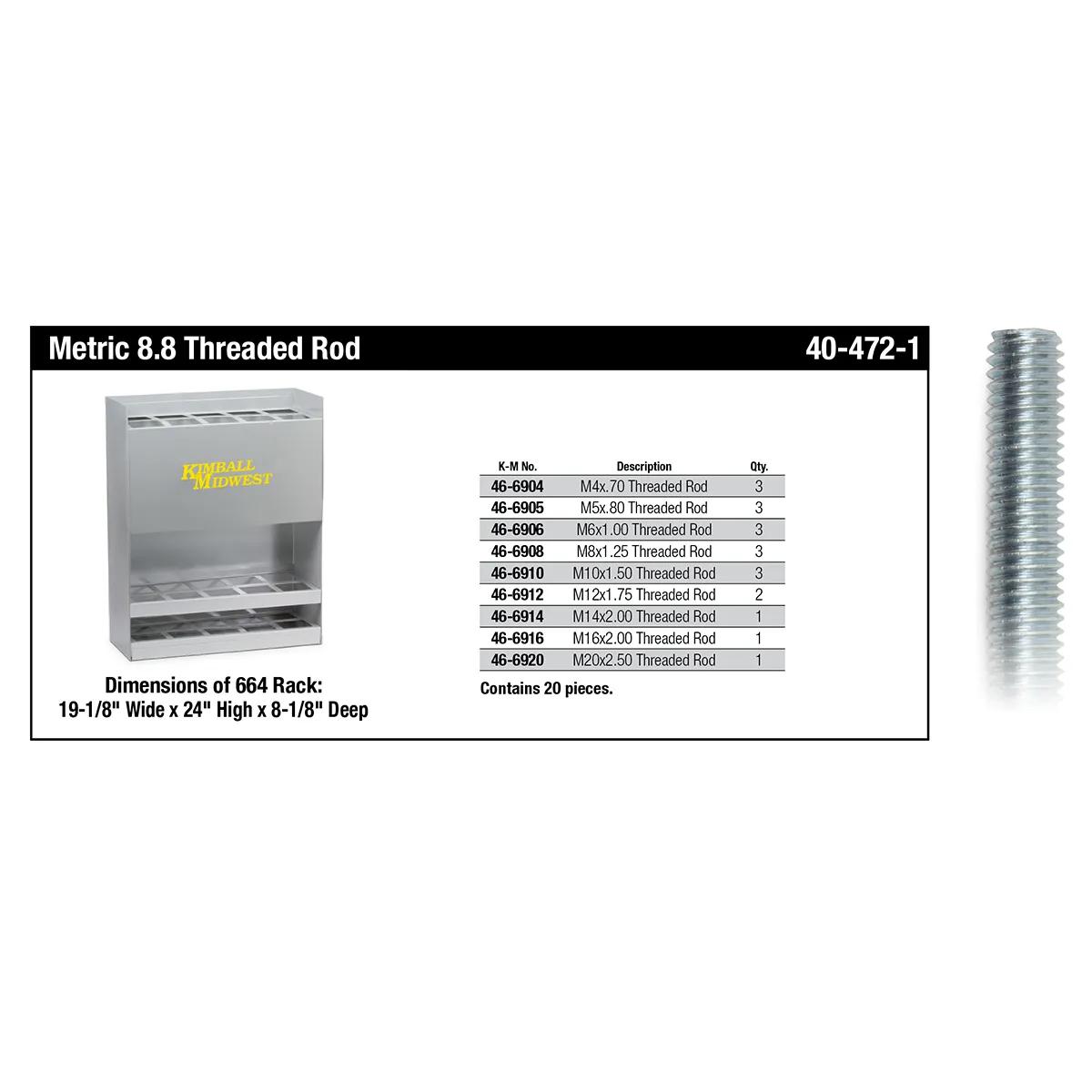 Metric 8.8 Threaded Rod Assortment