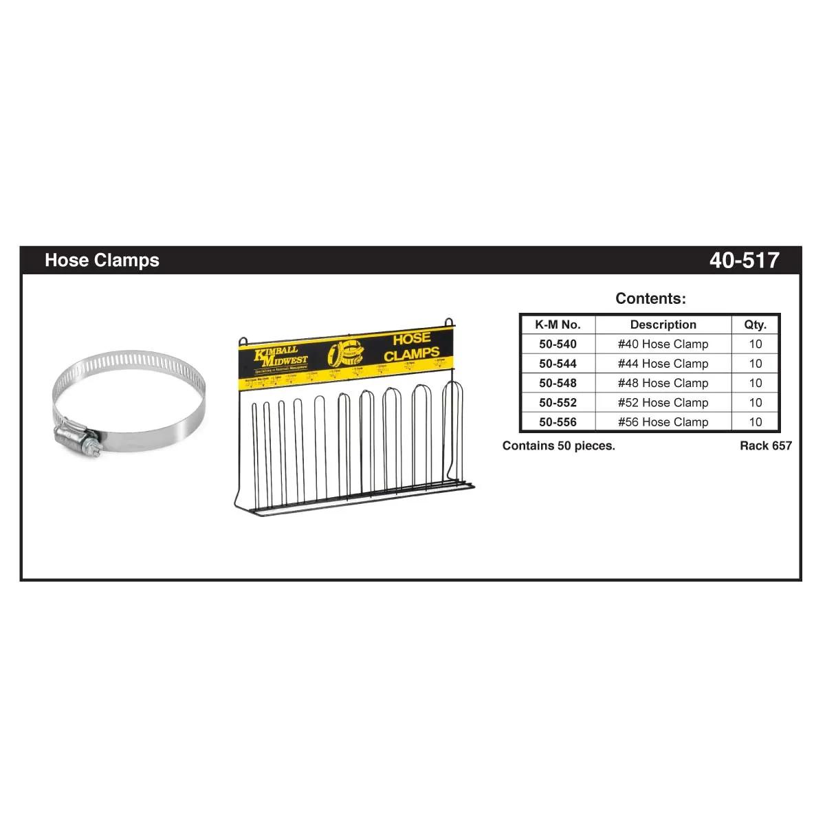 Standard Hose Clamp Assortment (#40 - #56)