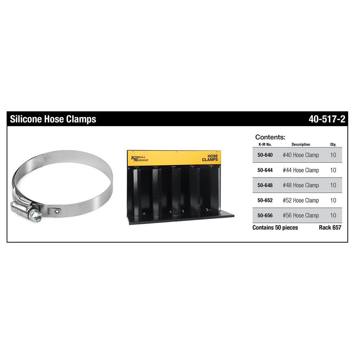 Silicone Hose Clamp Assortment (#40 - #56)