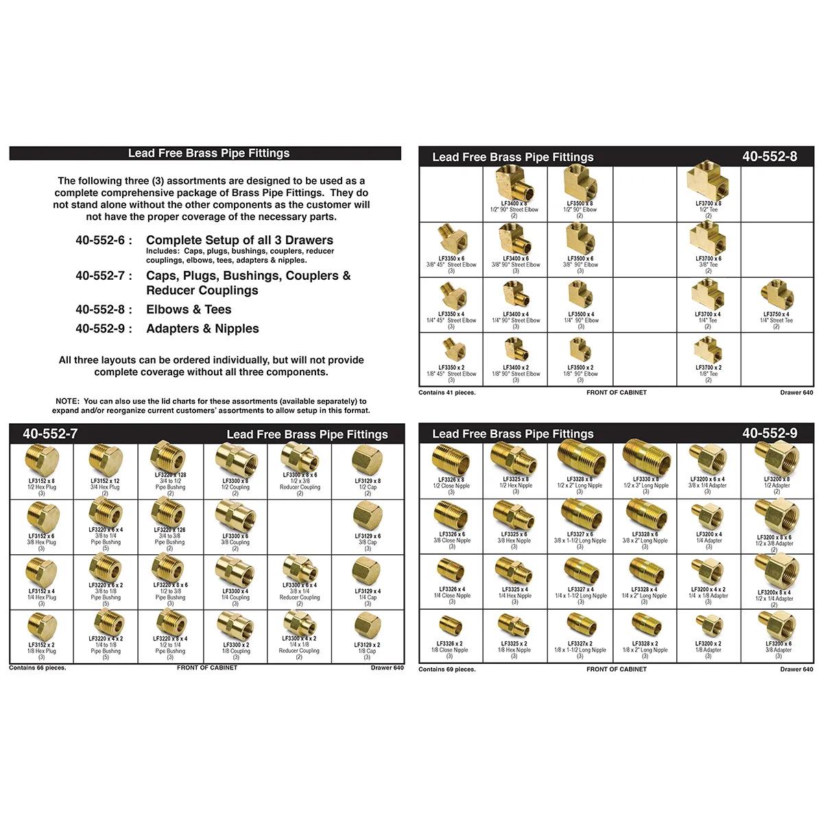Lead-Free Brass Pipe Fittings Master Assortment
