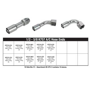 1/2" - 5/8" KK757 Series Air Conditioning Hose End Assortment