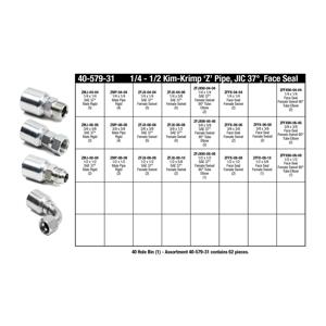 1/4" - 1/2" Kim-Krimp Pipe, JIC 37° & Face Seal Z Series Assortment