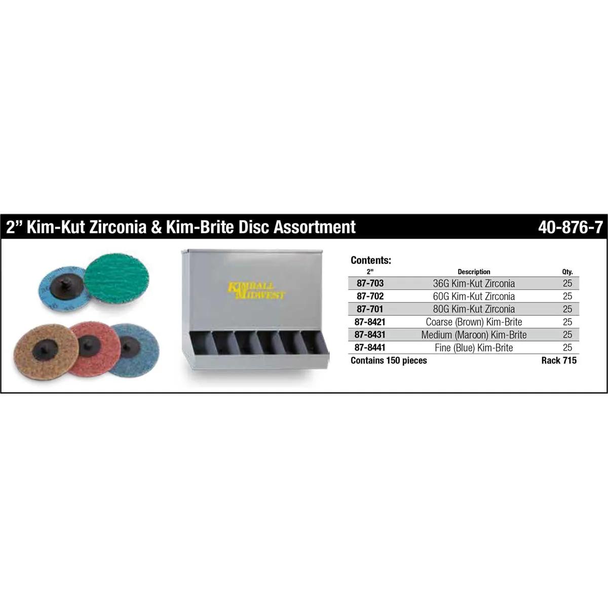 2" Kim-Kut™ Zirconia & Kim-Brite™ Dis Assortment