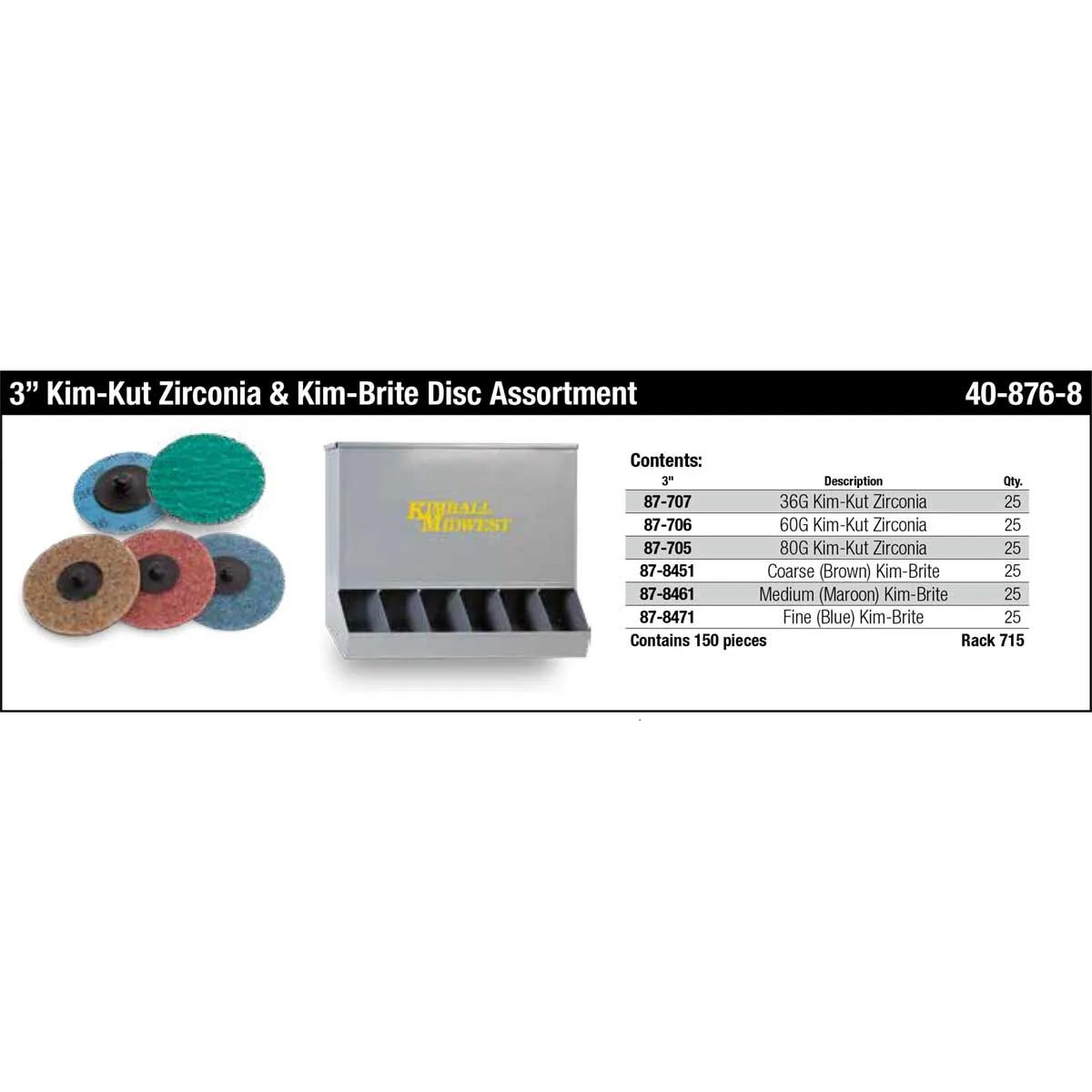 3" Kim-Kut™ Zirconia & Kim-Brite™ Disc Assortment
