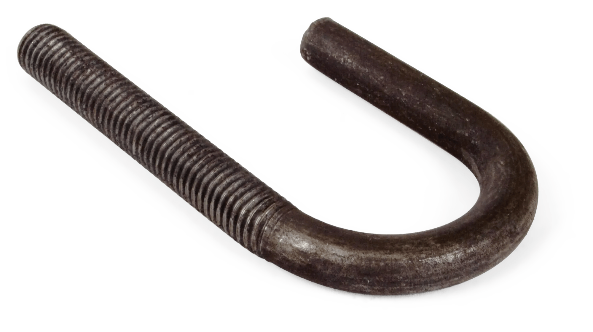 1/2"-13 x 5-1/2" B-7 Alloy Steel (USS) Plain Round Hook "J" Bolt - 10 Pack