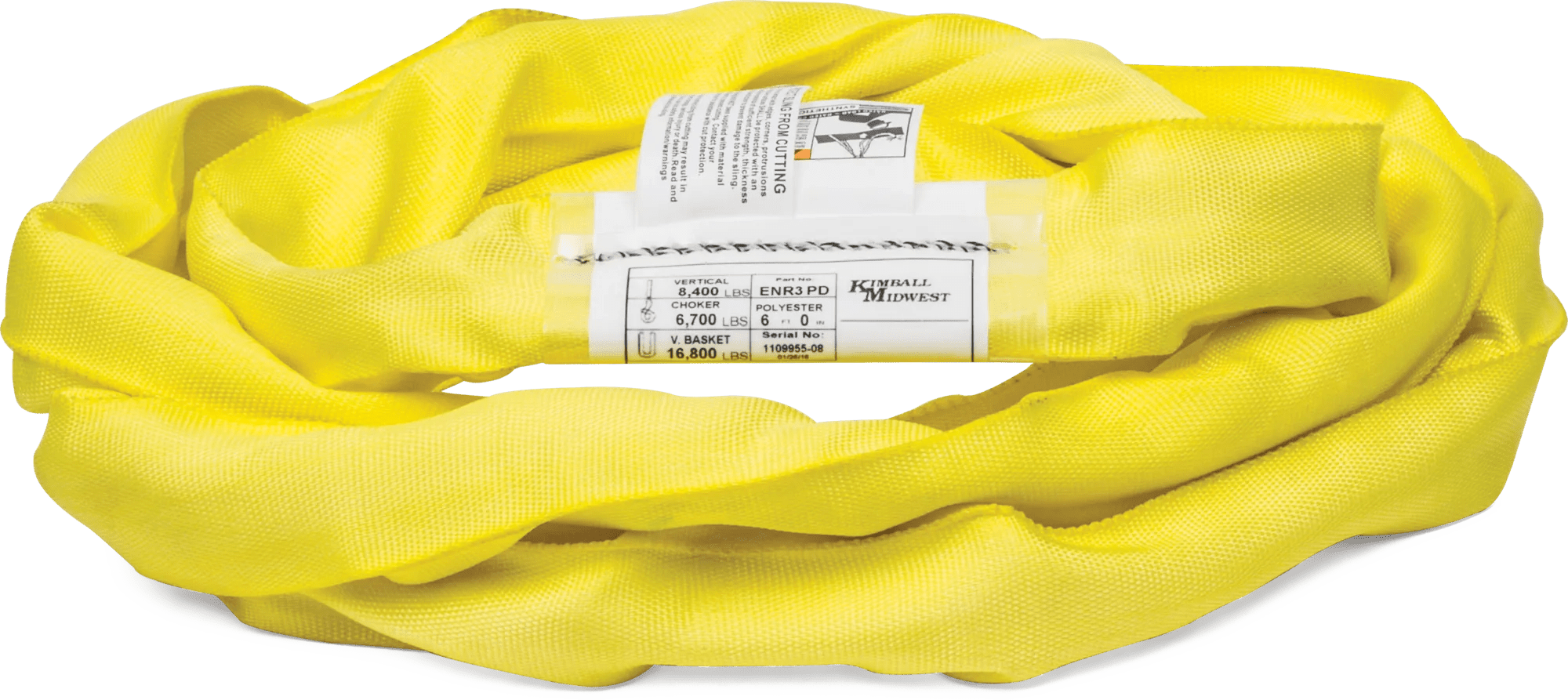 6' Yellow Polyester Roundsling