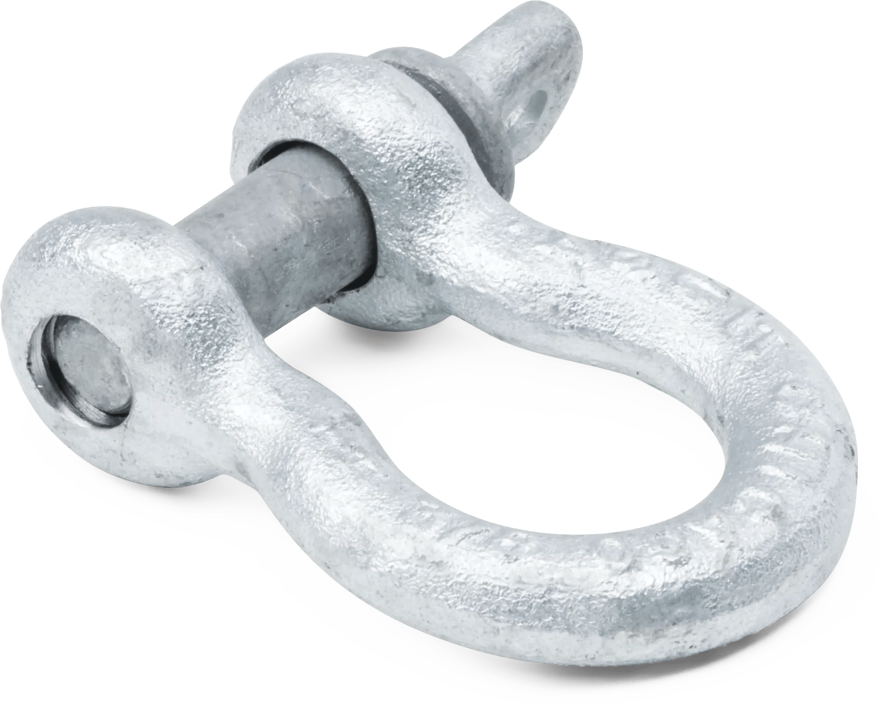 3/8"Galvanized Carbon Steel Screw Pin Anchor Shackle - 2 Pack