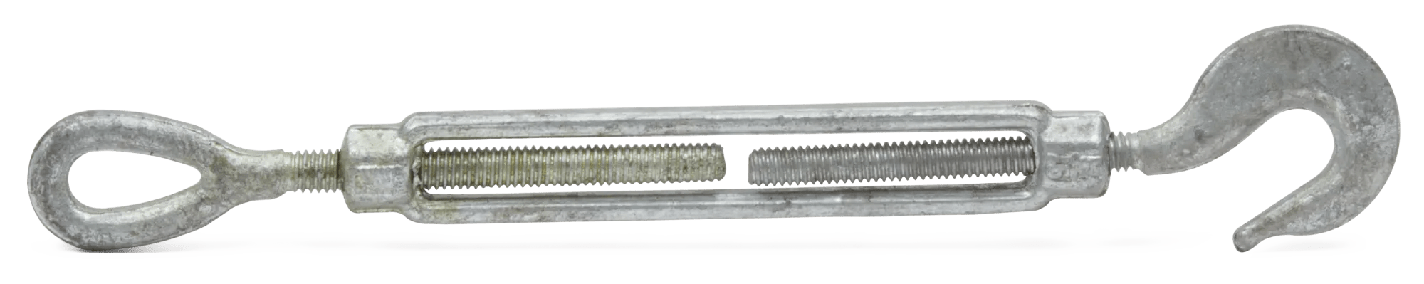 3/8" x 6" Galvanized Steel Hook & Eye Turnbuckle