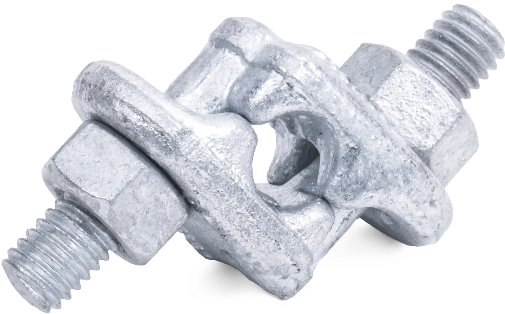 3/8" Galvanized Drop Forged Steel Double Saddle Wire Rope Clip