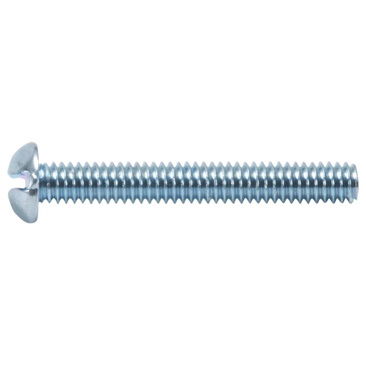 #10-24 x 3/4" Slotted Round Head Machine Screw - 100 Pack