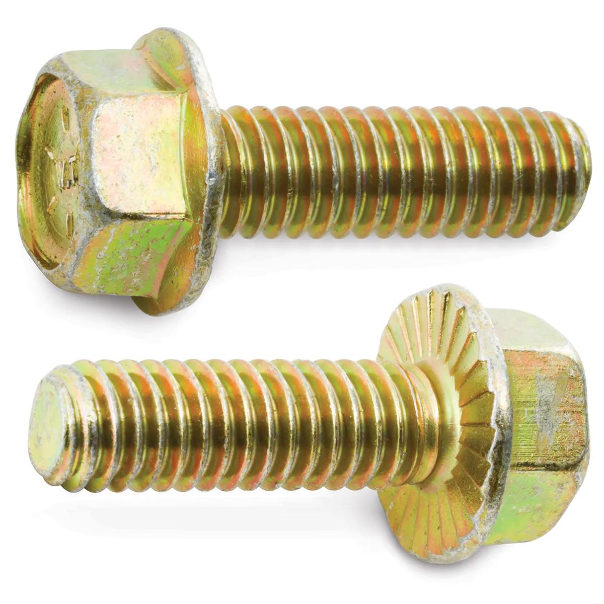 5/16"-18 x 1-1/2" Grade 8 (USS) Serrated Hex Washer Flange Screw - 25 Pack