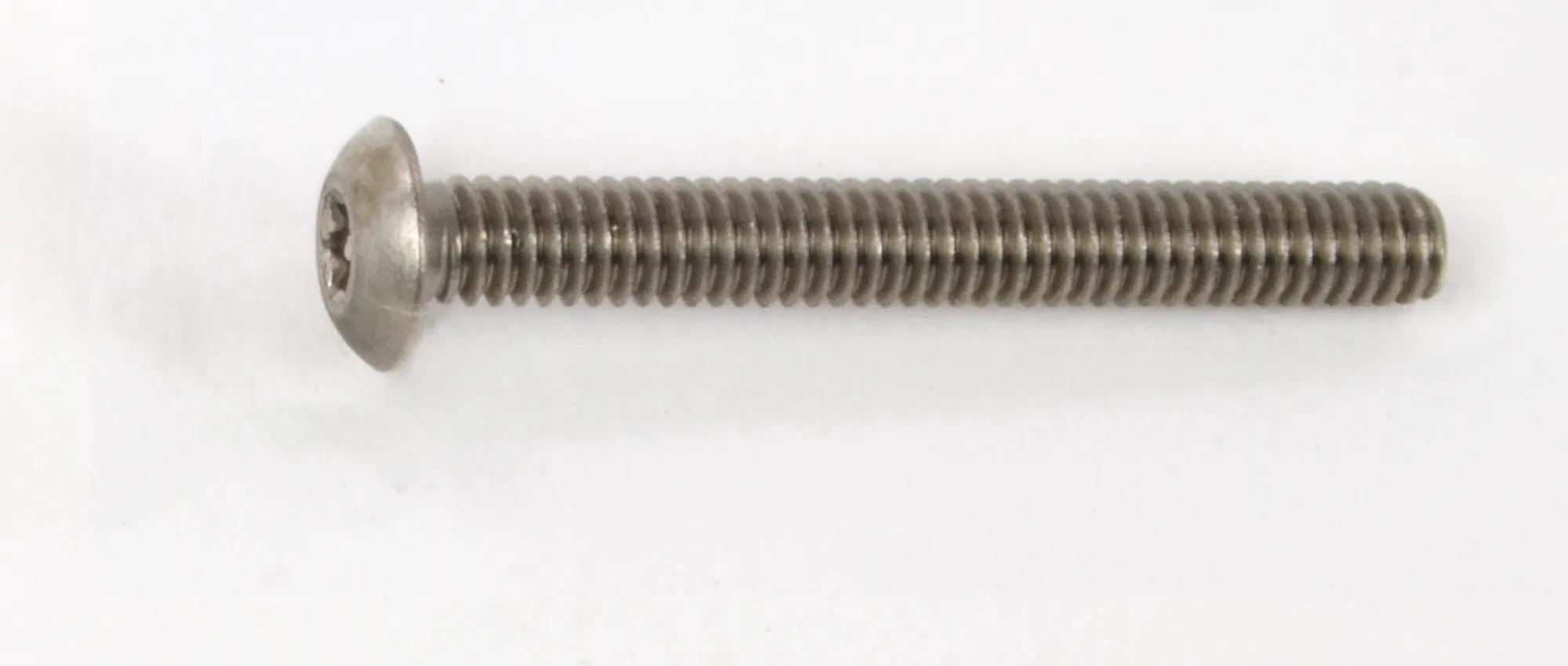 1/4"-20 x 1/2" 18-8 Stainless Steel Tamperproof Button Head Machine Screw - 25 Pack