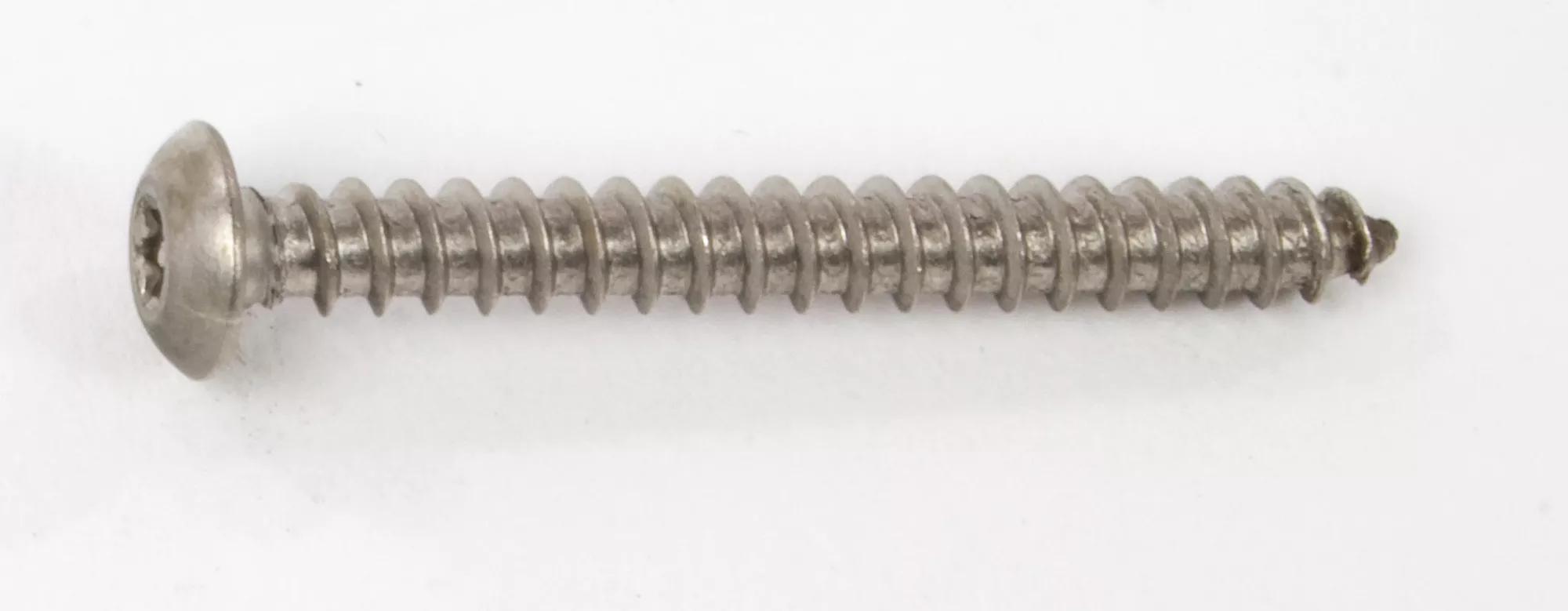 #6 x 1/2" 18-8 Stainless Steel Tamperproof Button Head Sheet Metal Screw