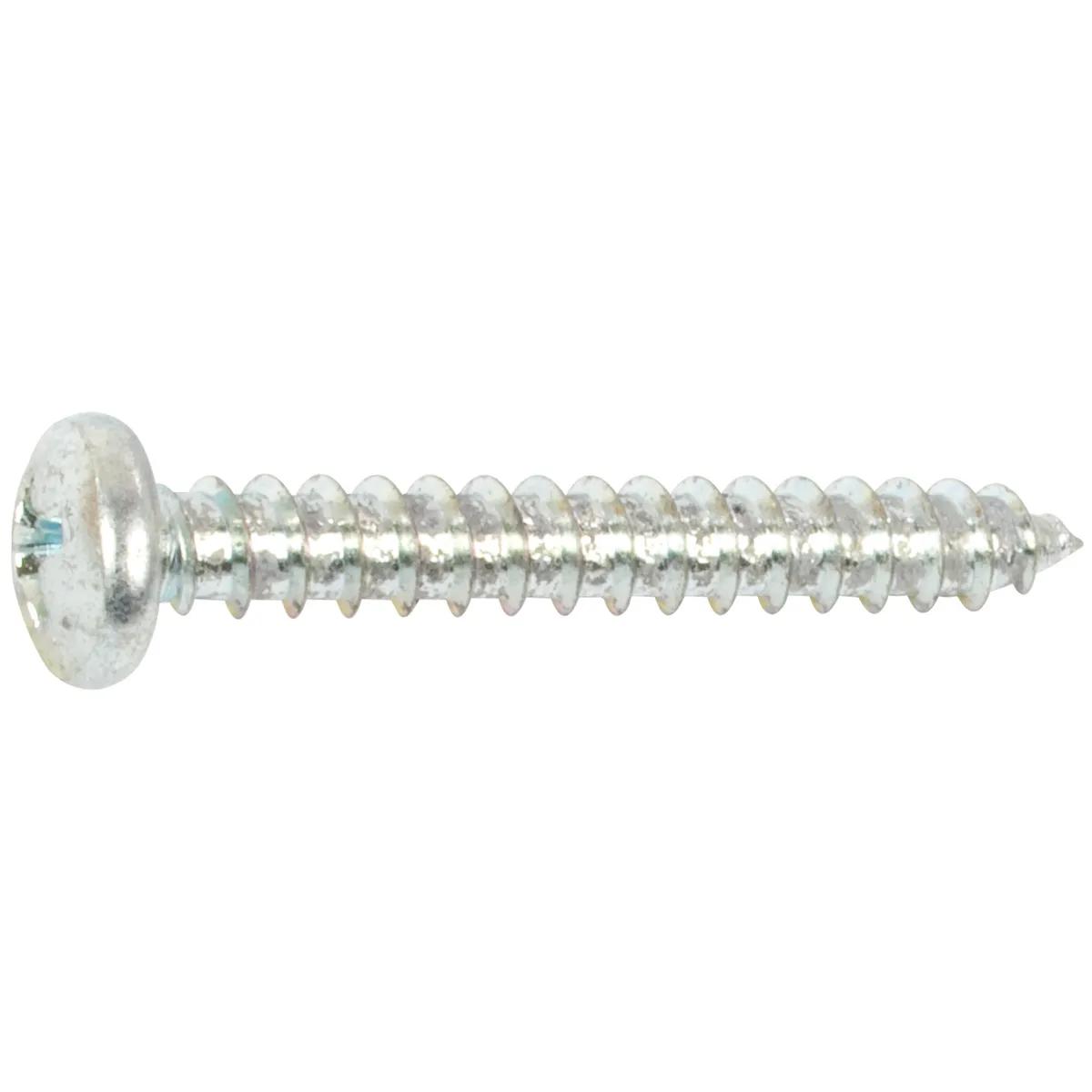 #12 x 1" Phillips Pan Head Sheet Metal Screw - 50 Pack
