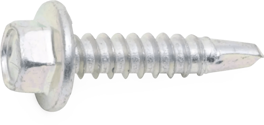 #8 x 3/8" Kim-Clinch™ Hex Washer Head Self-Drilling Screw - 100 Pack