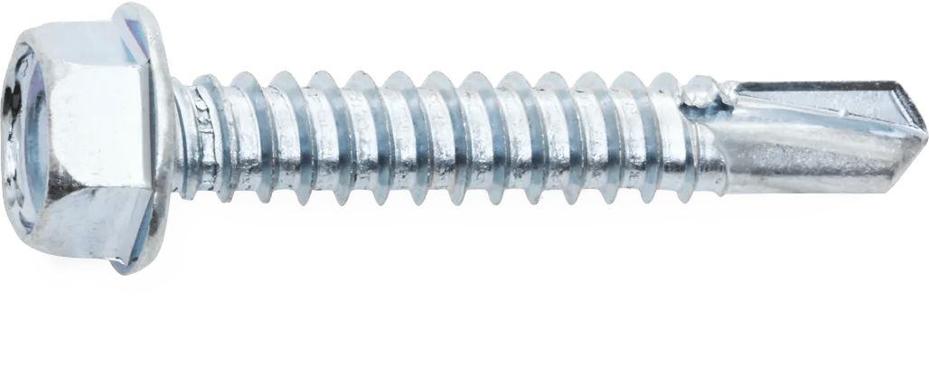 #8 x 3/4" Hex Washer Head Self-Drilling Screw - 100 Pack