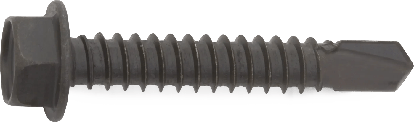 #12 x 1" Hex Washer Head Self-Drilling Screw - 25 Pack