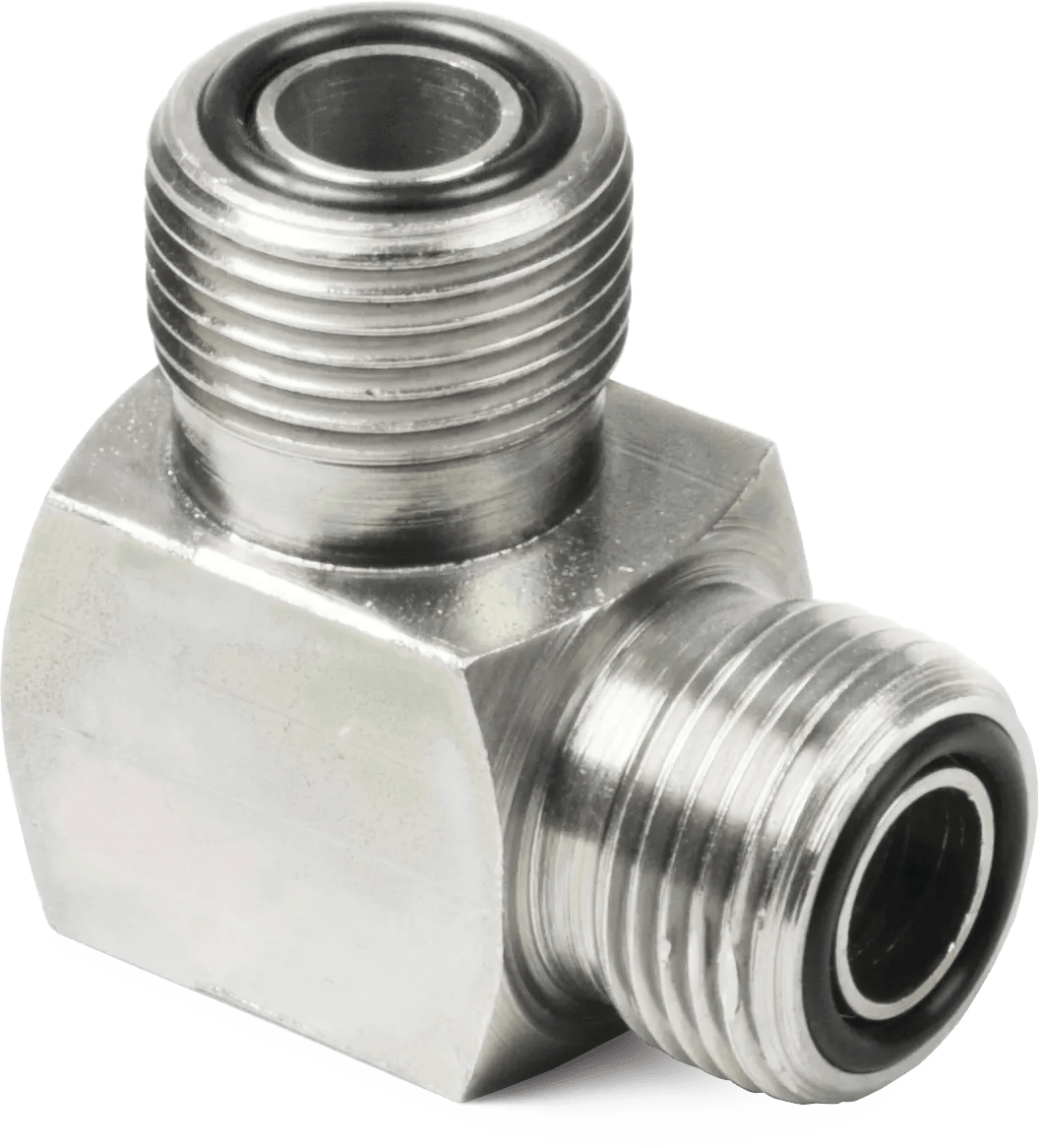 3/4" O-Ring Face-Seal Union 90° Elbow