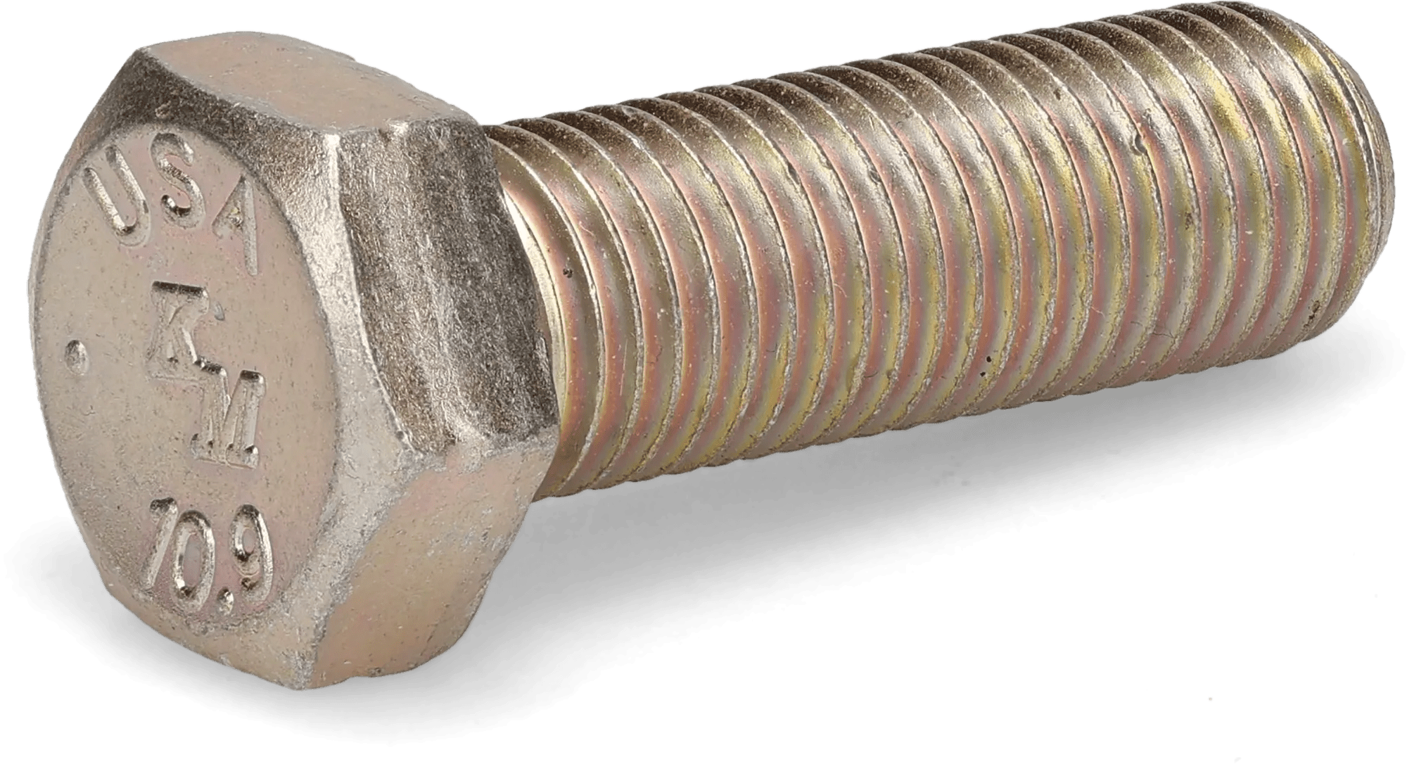 M8 x 1.25 x 20 mm KM-USA Metric 10.9 (Coarse Thread) Hex Head Cap Screw - 25 Pack