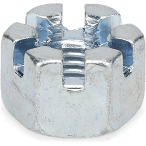 M6 x 1 Slotted Nut - 10 Pack