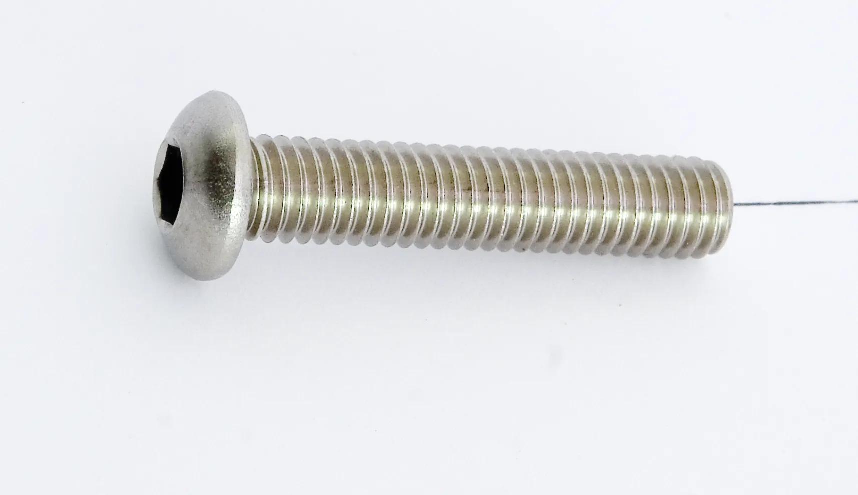 M5 x 0.80 x 16 18-8 Stainless Steel Button Socket Head Cap Screw - 25 Pack